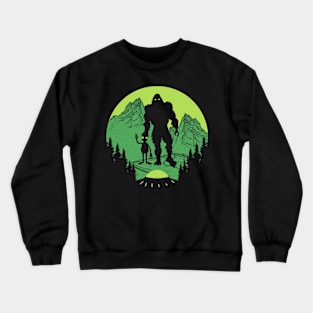 Bigfoot Alien Ufo Crewneck Sweatshirt